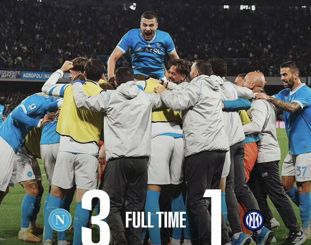 那不勒斯3-1终结国米7连胜，孔蒂执教风格遭质疑，意甲争冠形势激烈